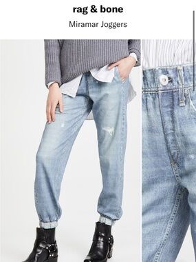rag & bone Light Blue Miramar Joggers